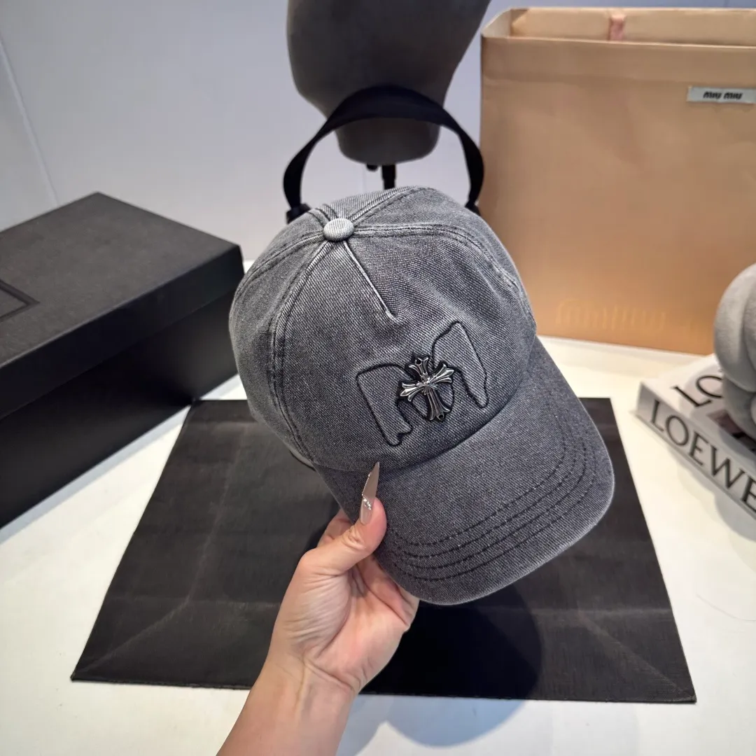 P60 Crow Heart baseball cap, retro cowboy cap, head circumference 57.cm
